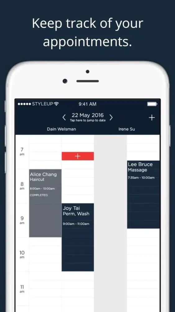 Zrzuty ekranu StyleUp for Salons - Scheduling & management