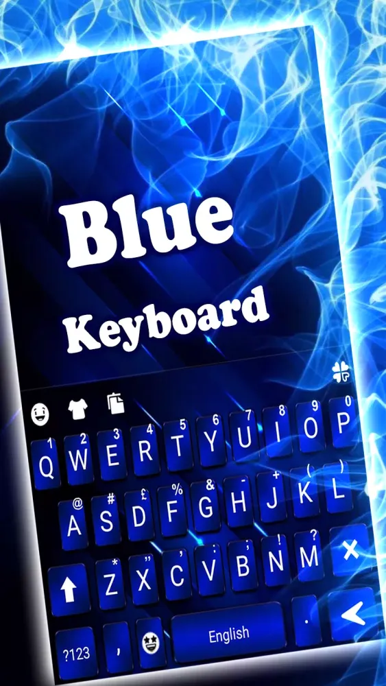 Stylish Blue Keyboard Theme スクリーンショット