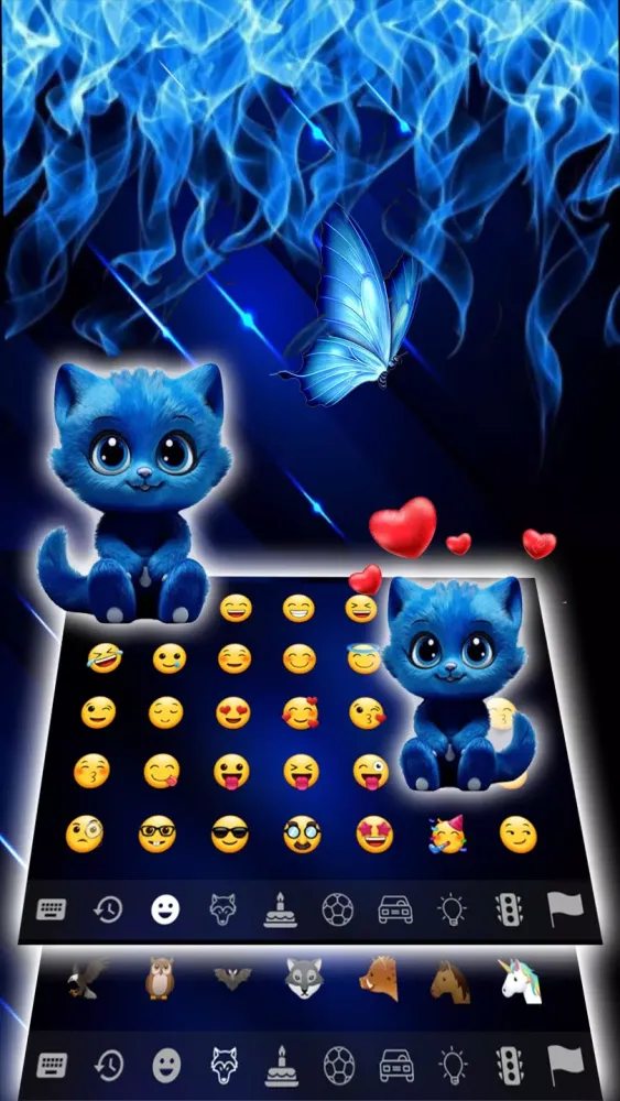 Stylish Blue Keyboard Theme スクリーンショット
