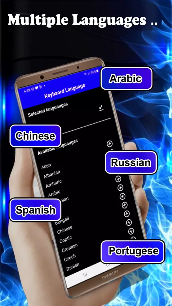Stylish Blue Keyboard Theme スクリーンショット