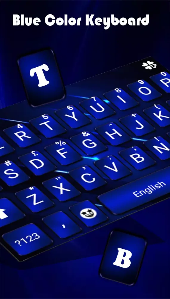 Stylish Blue Keyboard Theme スクリーンショット