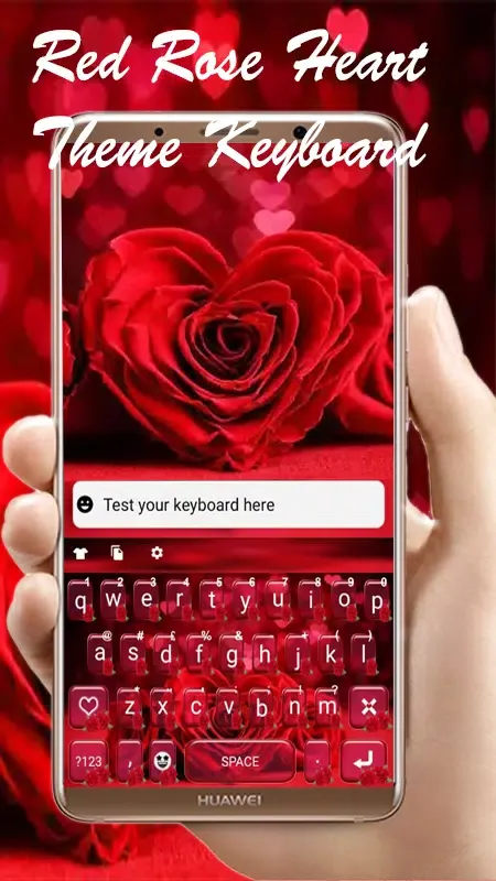 صور Stylish Red Rose Keyboard