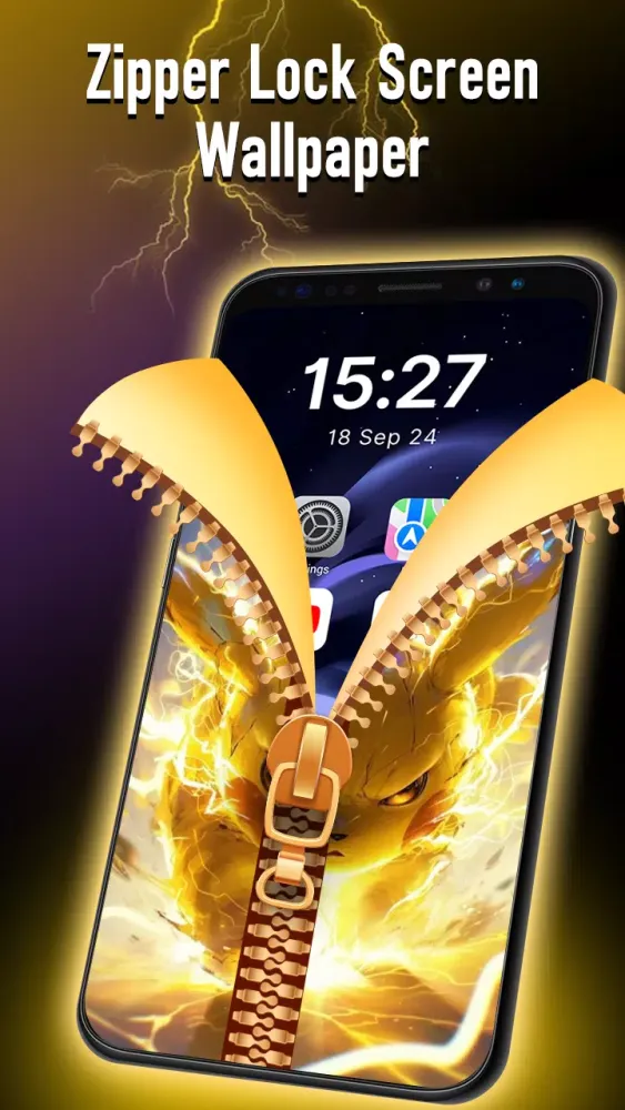 Stylish Zipper Lock Screen スクリーンショット