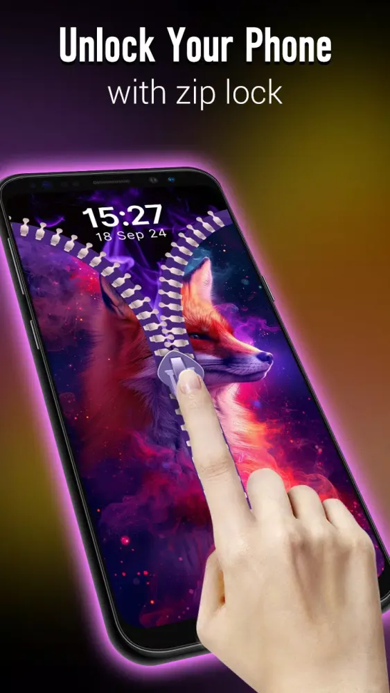 Stylish Zipper Lock Screen スクリーンショット