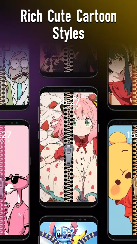 Stylish Zipper Lock Screen スクリーンショット