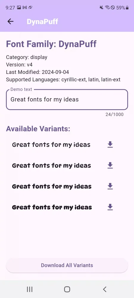 Capturas de pantalla de Font Finder: Picker。Downloader