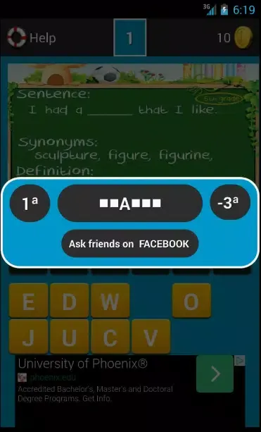 ภาพหน้าจอของ Vocabulary Games Fifth
