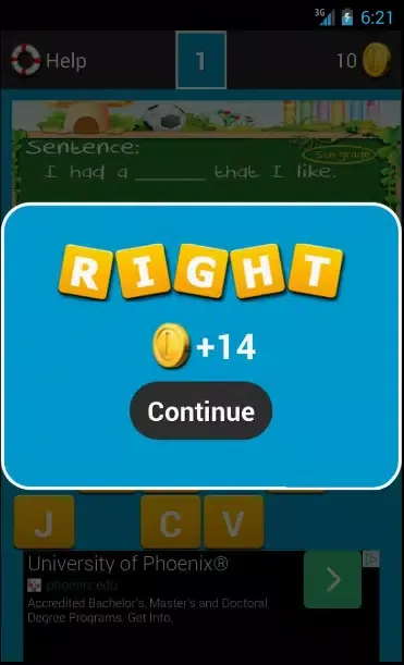 ภาพหน้าจอของ Vocabulary Games Fifth