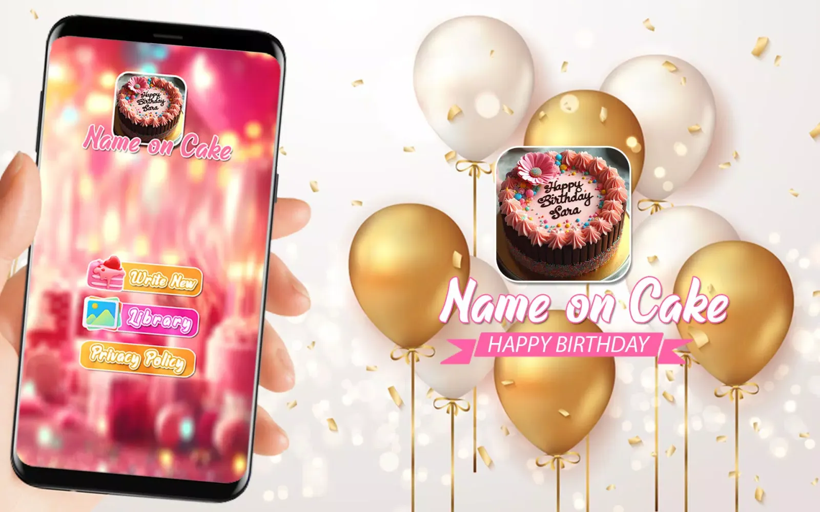 Screenshot di Name on Birthday Cake