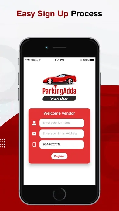 Ảnh chụp màn hình của ParkingAdda Vendor