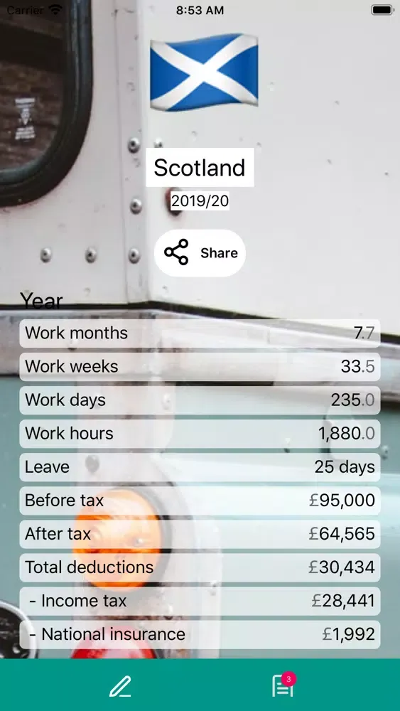 Itch - tax calculator Screenshots