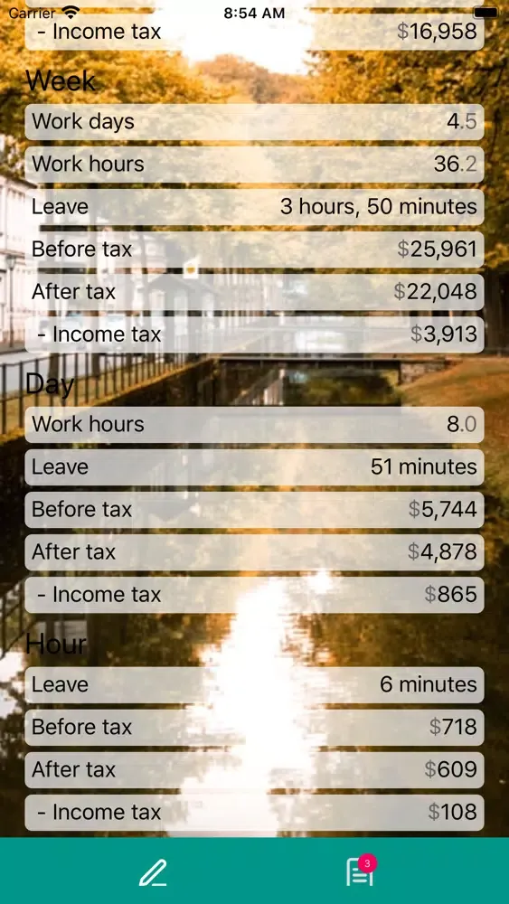 Itch - tax calculator Screenshots