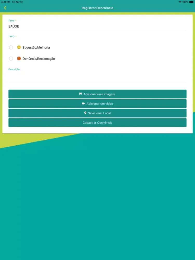 Tangkapan skrin Pra Cima iPad 