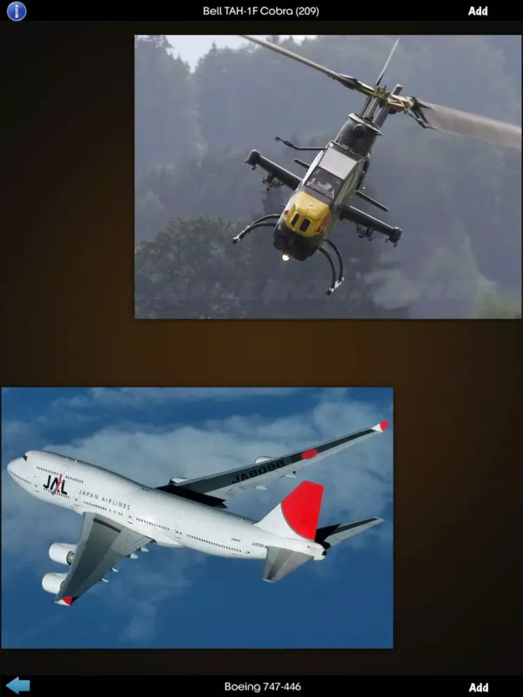 Tangkapan skrin Airplanes Guide iPad 