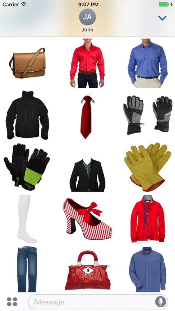 Clothing Stickers for iMessage स्क्रीनशॉट