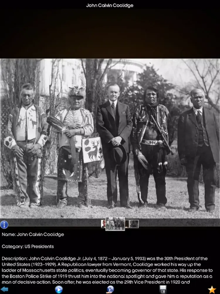 Capturas de pantalla de US Presidents Guide iPad 