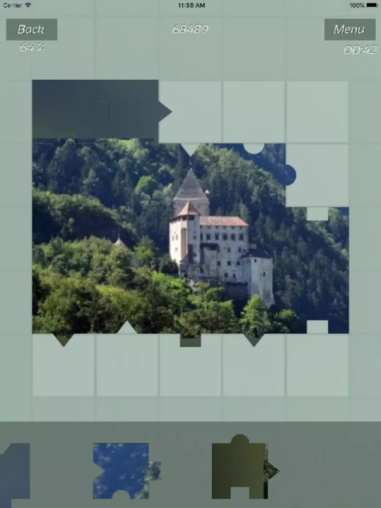 ภาพหน้าจอของ Castles Great Puzzle iPad 