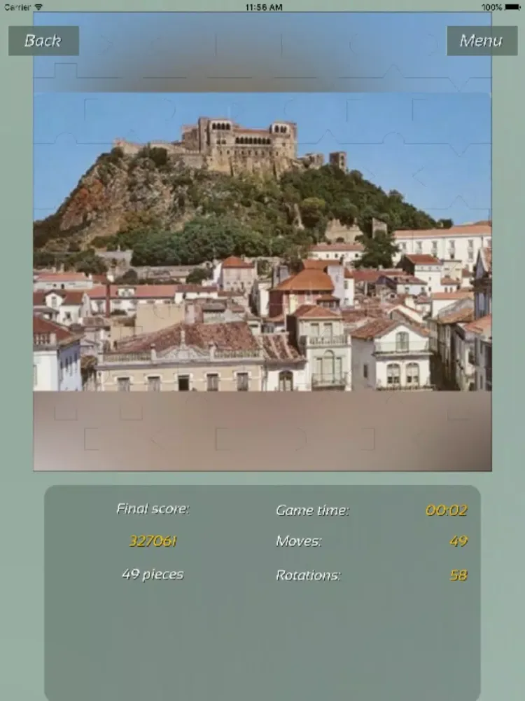 ภาพหน้าจอของ Castles Great Puzzle iPad 