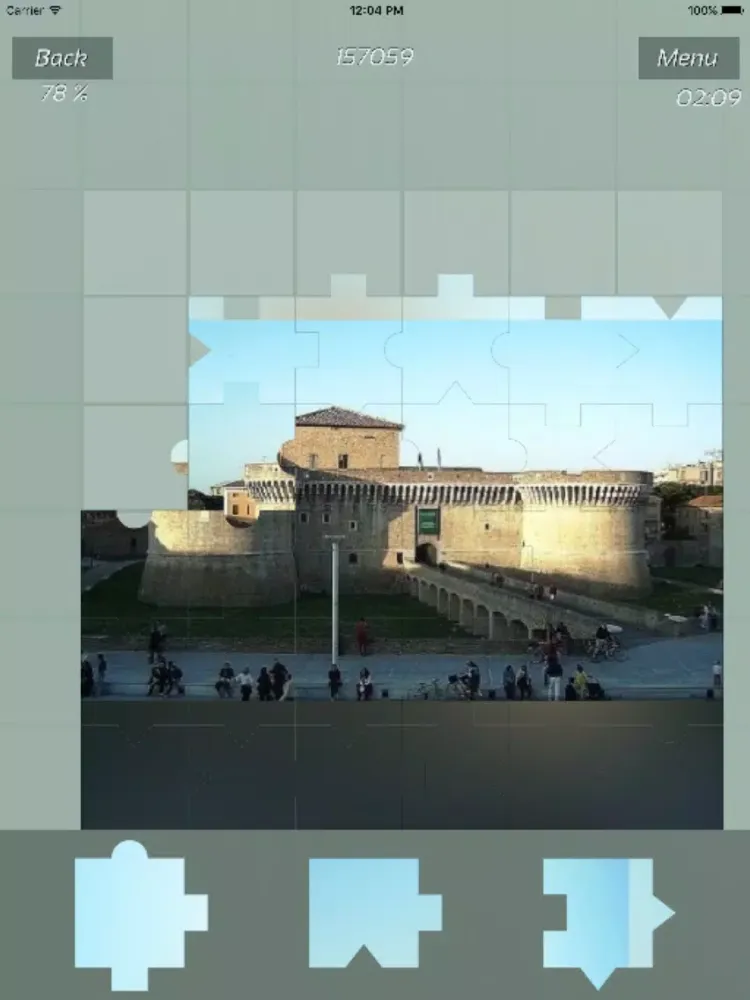 ภาพหน้าจอของ Castles Great Puzzle iPad 