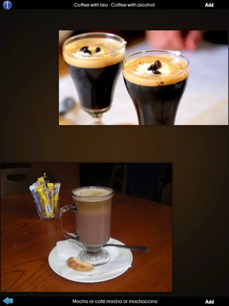 Ảnh chụp màn hình của Coffee Drinks Info! iPad 