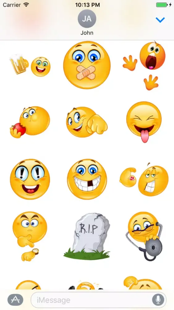 Tangkapan skrin Emoji Stickers Kit