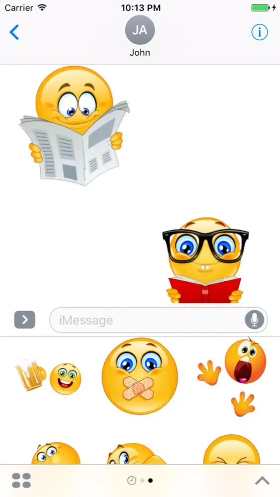 Tangkapan skrin Emoji Stickers Kit