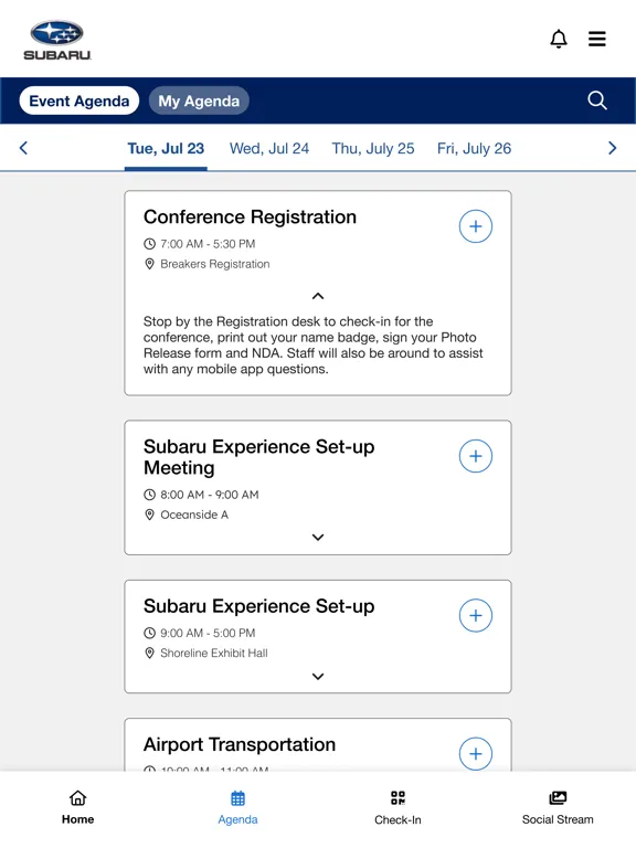 Subaru NBC iPad  Screenshots