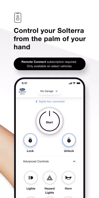 Zrzuty ekranu SUBARU SOLTERRA CONNECT