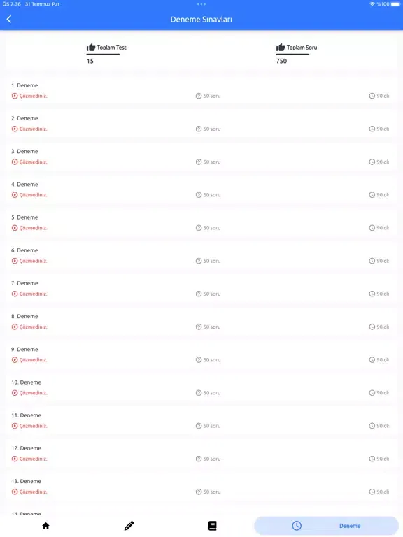 Capturas de tela do DİB Şube Müdürlüğü GYS 2023 iPad 