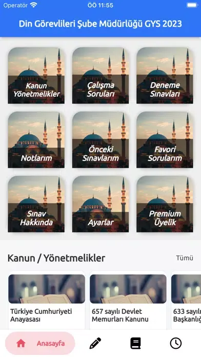 Capturas de tela do DİB Şube Müdürlüğü GYS 2023