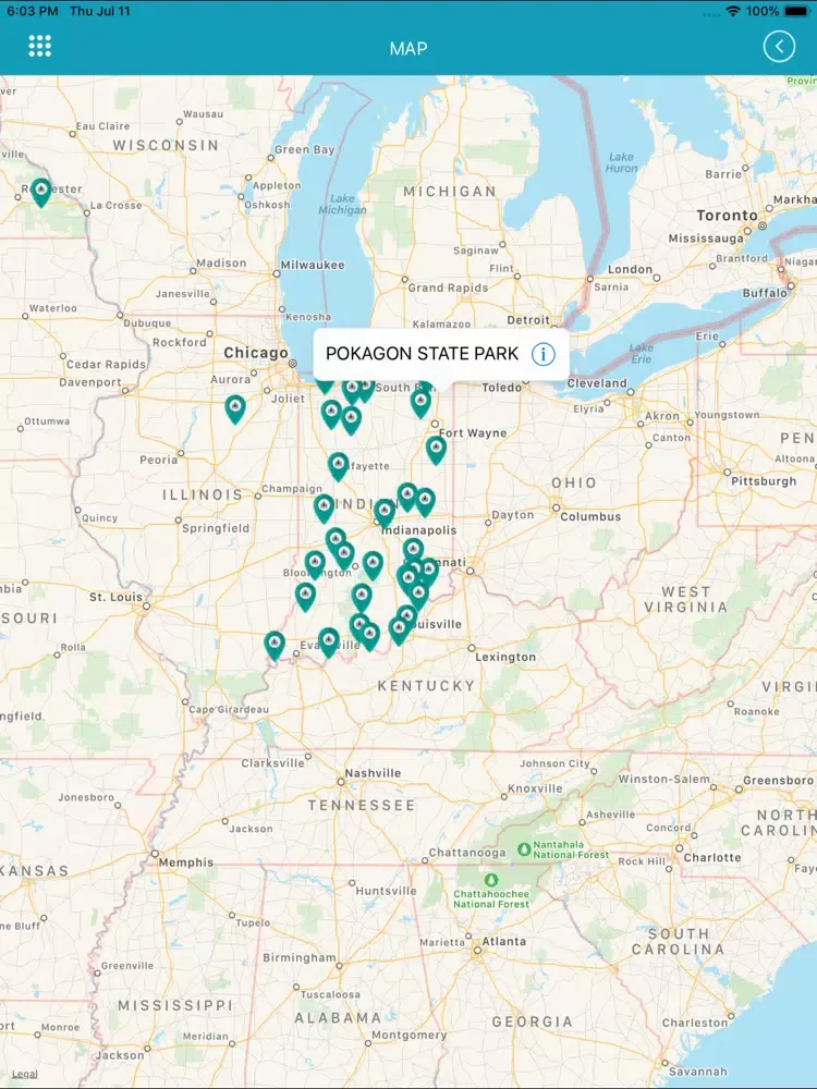 Indiana State Park iPad  Ekran Görüntüleri