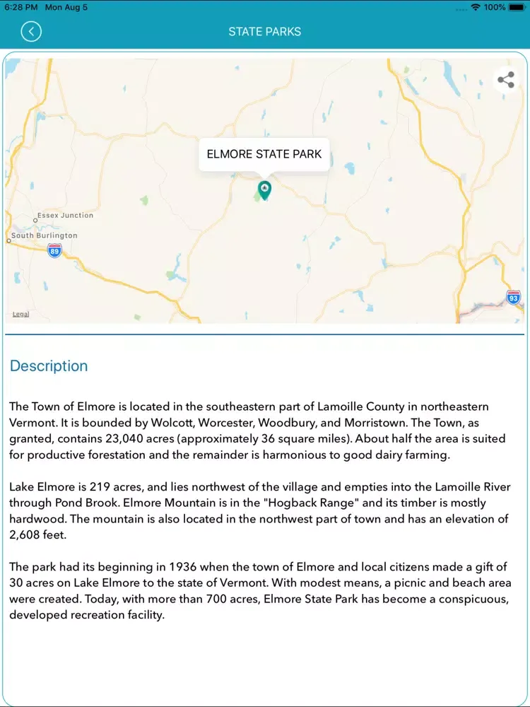 Vermont State Parks- iPad 应用截图