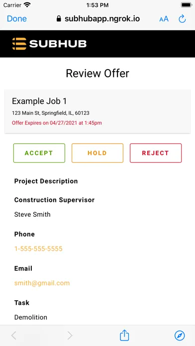 SubHub Subcontractor Mgmt স্ক্রিনশট