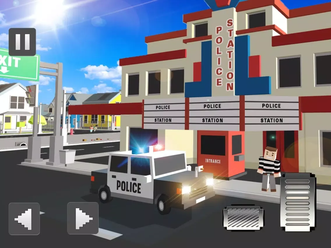 Blocky Fire Truck & Ambulance iPad 应用截图