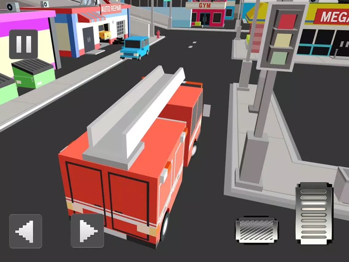 Blocky Fire Truck & Ambulance iPad 应用截图