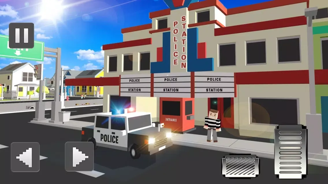 Blocky Fire Truck & Ambulance应用截图