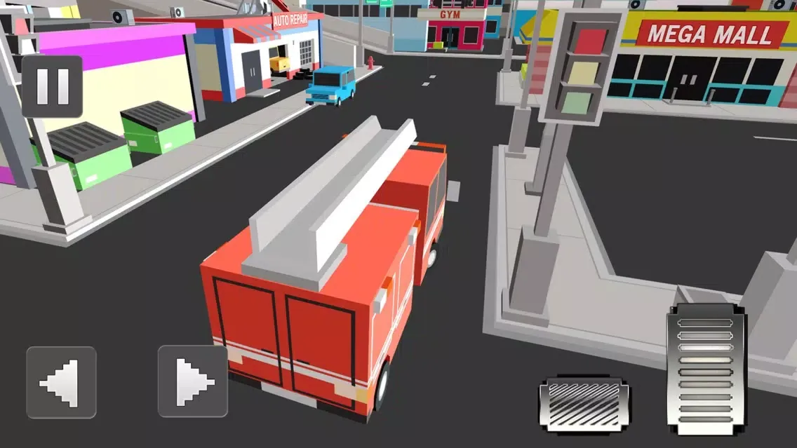 Blocky Fire Truck & Ambulance应用截图