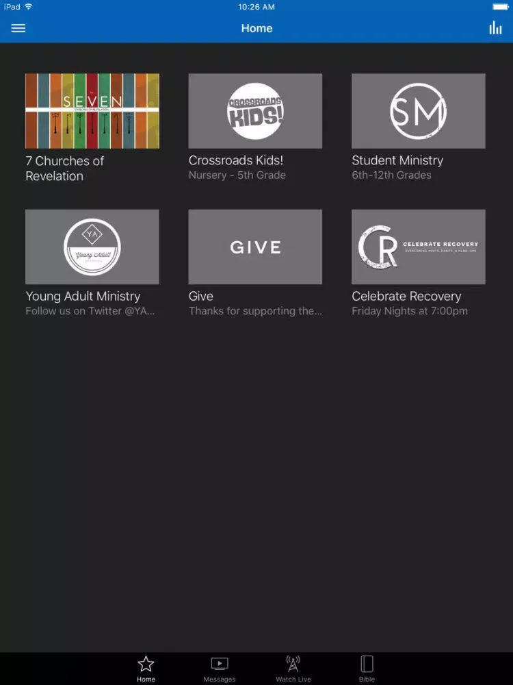Скриншоты Crossroads Community Church iPad 