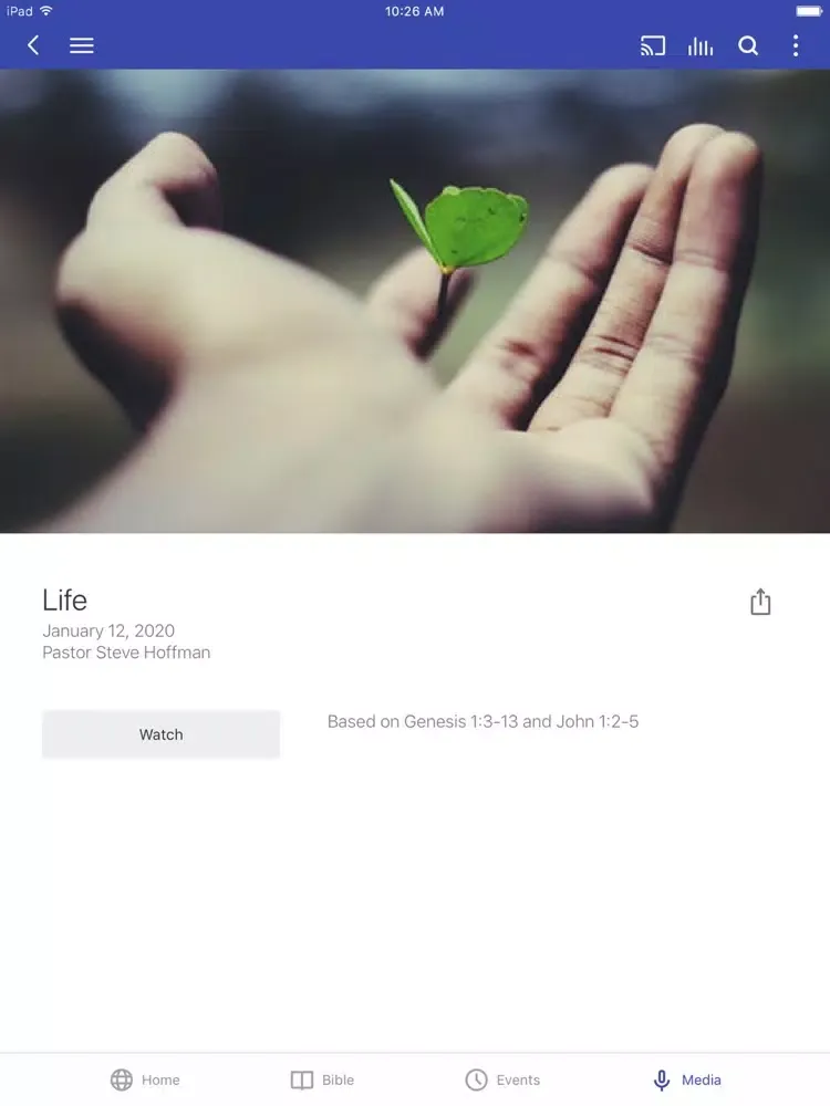 Ảnh chụp màn hình của COV COMMUNITY CHURCH FAIRFIELD iPad 