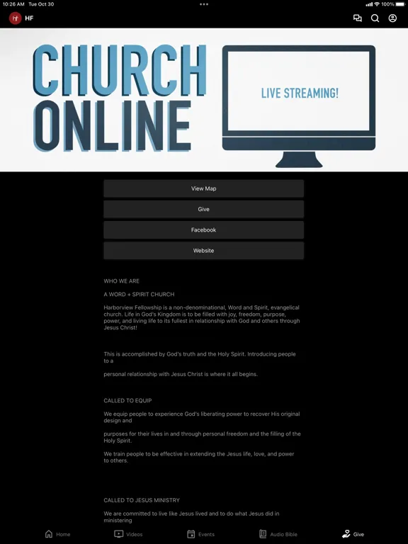 Harborview Fellowship iPad  Screenshots