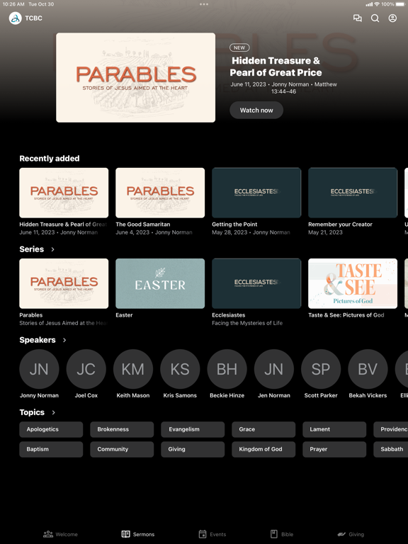 Trinity Chapel Bible Church iPad  Screenshots