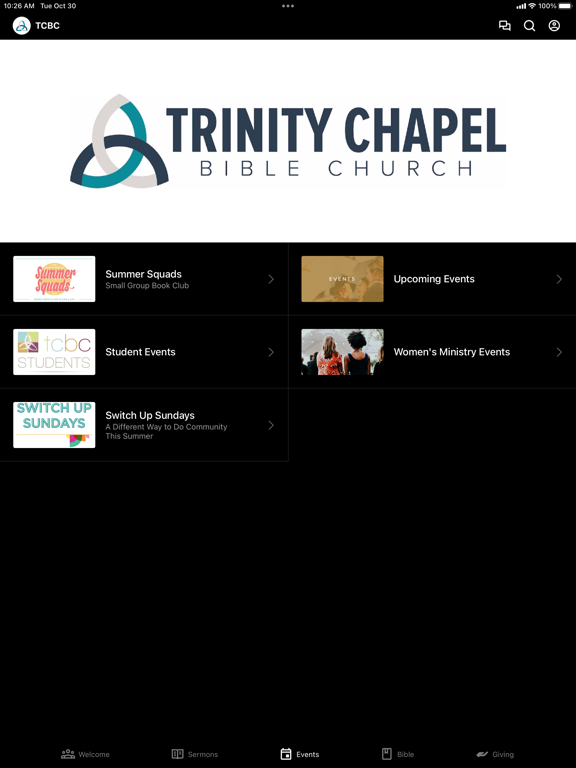 Trinity Chapel Bible Church iPad  Screenshots