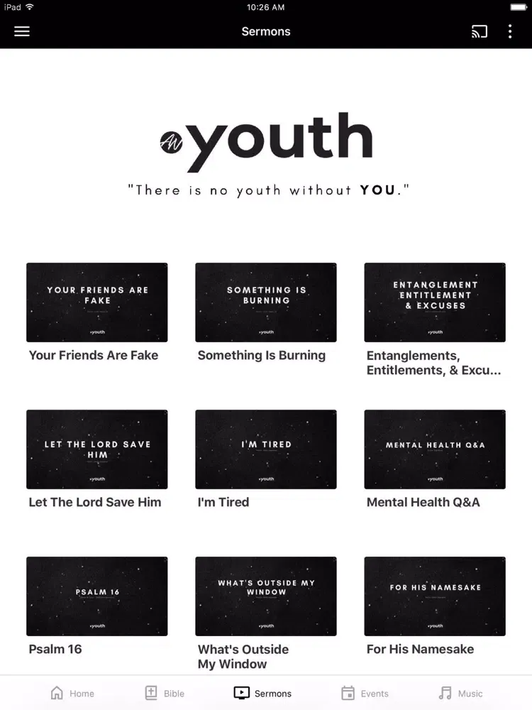 The Youth App iPad  スクリーンショット