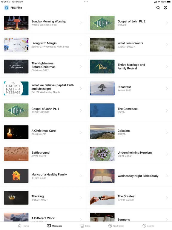 Capturas de pantalla de FBC Pikeville iPad 