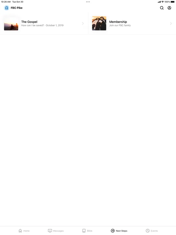 Capturas de pantalla de FBC Pikeville iPad 