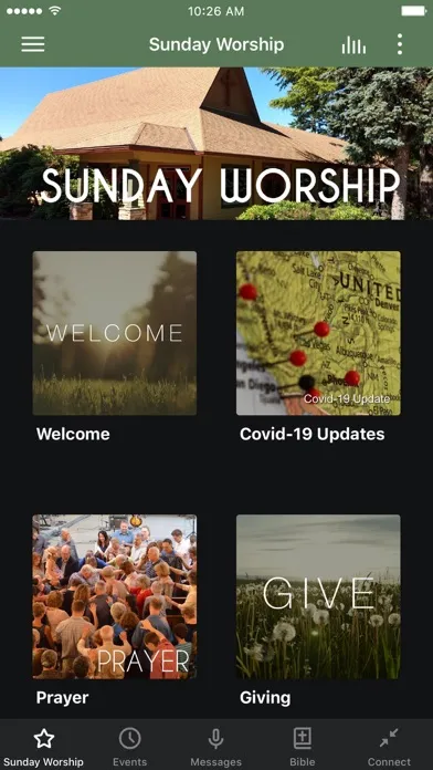 Tangkapan skrin Community Church of Sandy