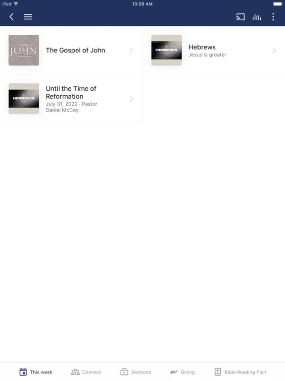 Captures d'écran de Trinity Baptist Church Marion iPad 