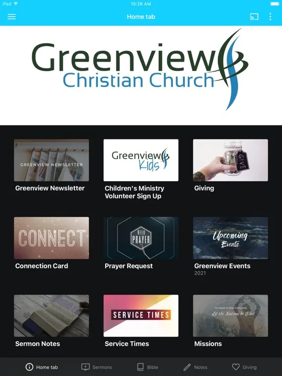 Greenview Church App iPad  Screenshots