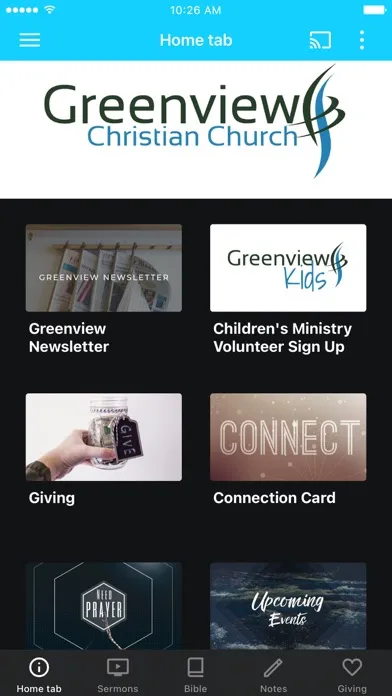 Greenview Church App Screenshots