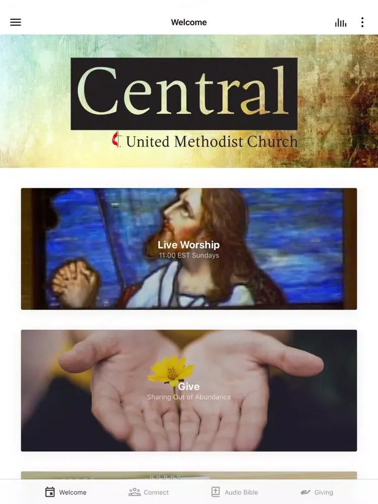 Zrzuty ekranu Central UMC Endicott iPad 